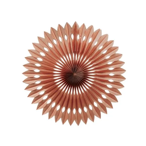 1 Pack Rose Gold Hanging Fan Met - 40cm