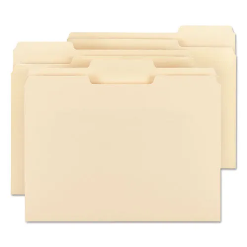 100% Recycled Manila Top Tab File Folders, 1-3-cut Tabs, Letter Size, 100-box