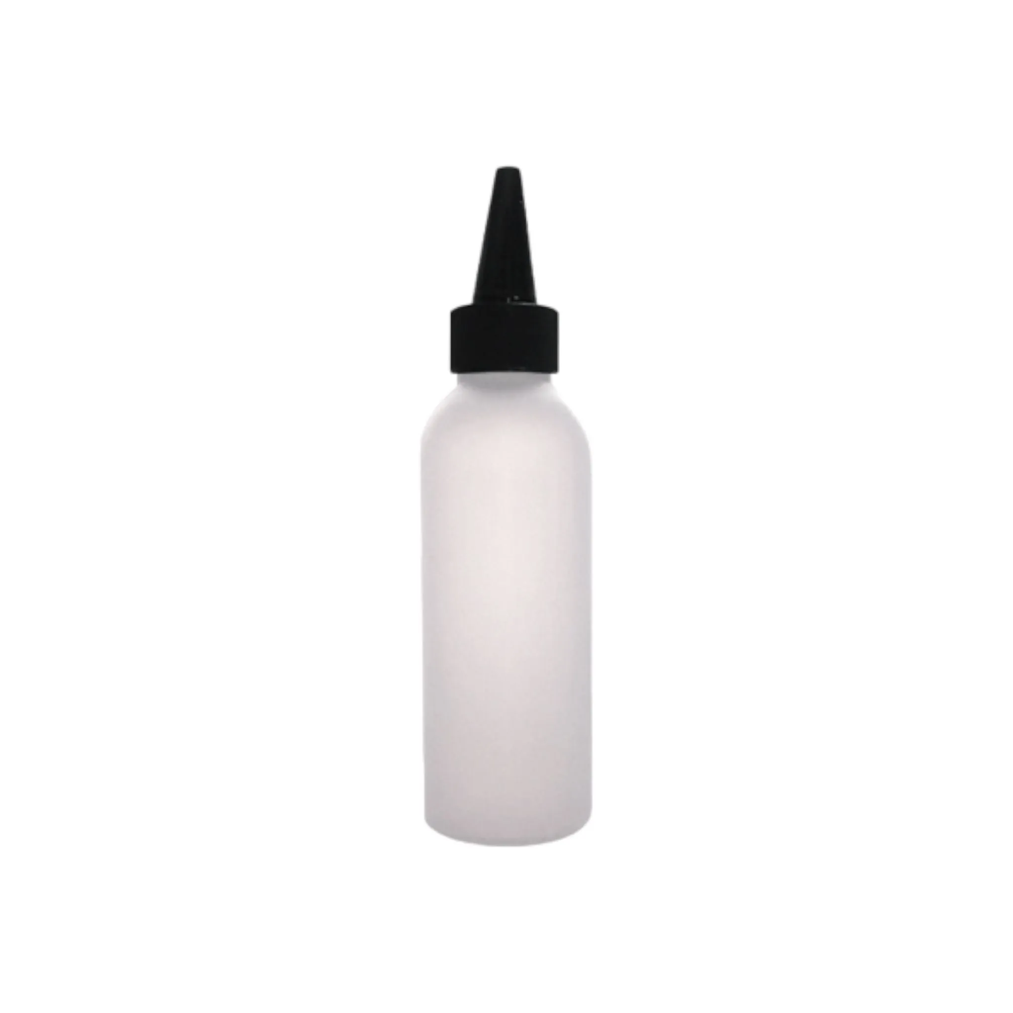 120ml HDPE Plastic Dropper Boston Bottle with White Spout Lid - No Spill Bottle