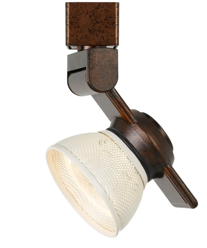 12W Dimmable LED Track Fixture - 750 Lumen, Stylish Rust Finish, Durable Metal, 355° Rotation