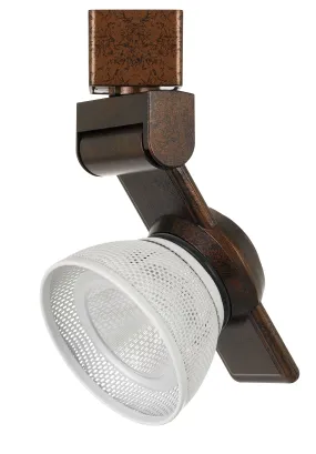 12W Dimmable LED Track Fixture - 750 Lumen, Stylish Rust Finish, Durable Metal, 355° Rotation