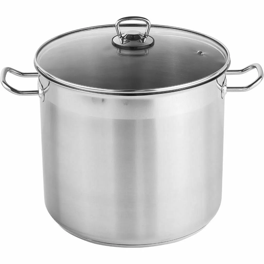 15 Litre Stock Pot With Glass Lid