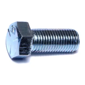 1"-14 x 2" Zinc Plated Grade 5 Hex Cap Screws (10 pcs)