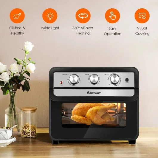 23 QT 6-in-1 Air Fryer Toaster Oven with 9 Accessories