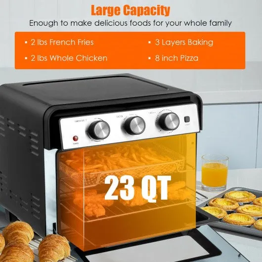 23 QT 6-in-1 Air Fryer Toaster Oven with 9 Accessories