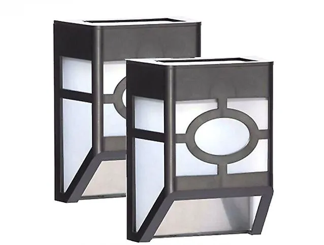 2pcs color light Solar outdoor rainproof wall light, LED balcony pane light AZ14877