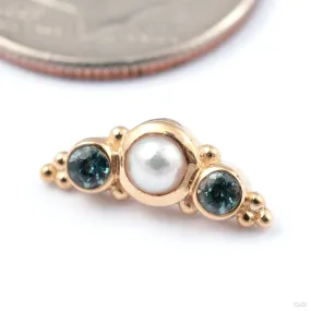 3 Gem Graduating Panaraya Threaded End in Gold from BVLA