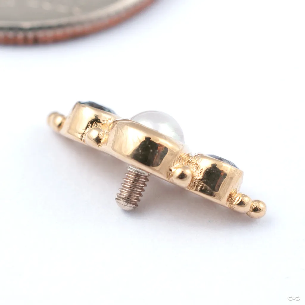 3 Gem Graduating Panaraya Threaded End in Gold from BVLA