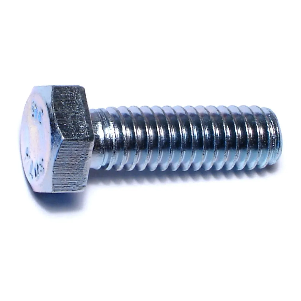 5/16"-18 x 1" Zinc Plated Grade 2 / A307 Steel Coarse Thread Hex Bolts