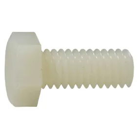 5/16"-18 x 3/4" Nylon Plastic Coarse Thread Hex Cap Screws (10 pcs.)