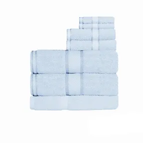 550gsm Cotton 7 Pce Bath Sheet Set Baby Blue