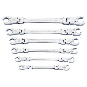 6 Piece Ratcheting Flex Flare Nut Wrench Set - Metric KDT89101D