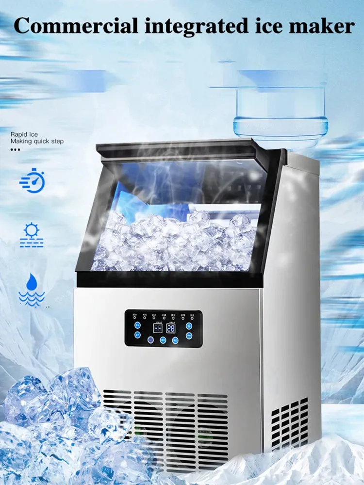 60KG 70KG 80KG Ice Maker Commercial Cube Ice Machine Automatic /Home Ice Machine / For Bar / Coffee Shop / Tea Shop