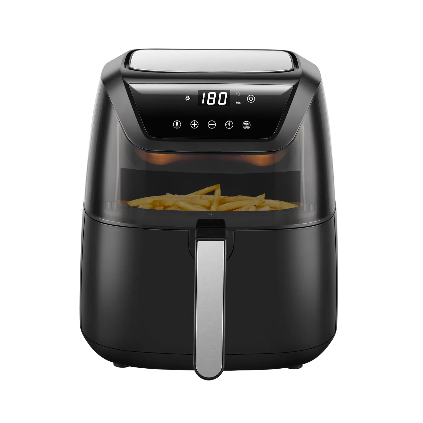 8L Digital Air Fryer (Black) w/ Viewing Window & Basket Insert