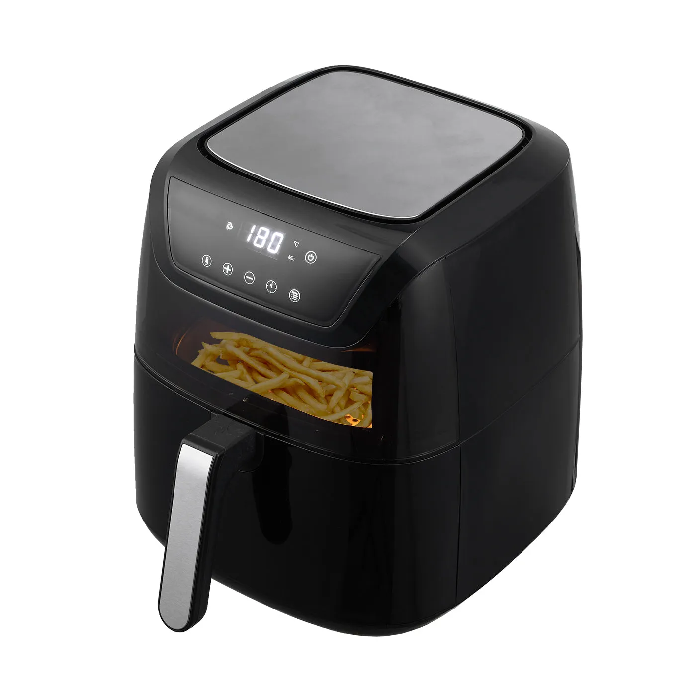 8L Digital Air Fryer (Black) w/ Viewing Window & Basket Insert