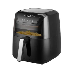 8L Digital Air Fryer (Black) w/ Viewing Window & Basket Insert