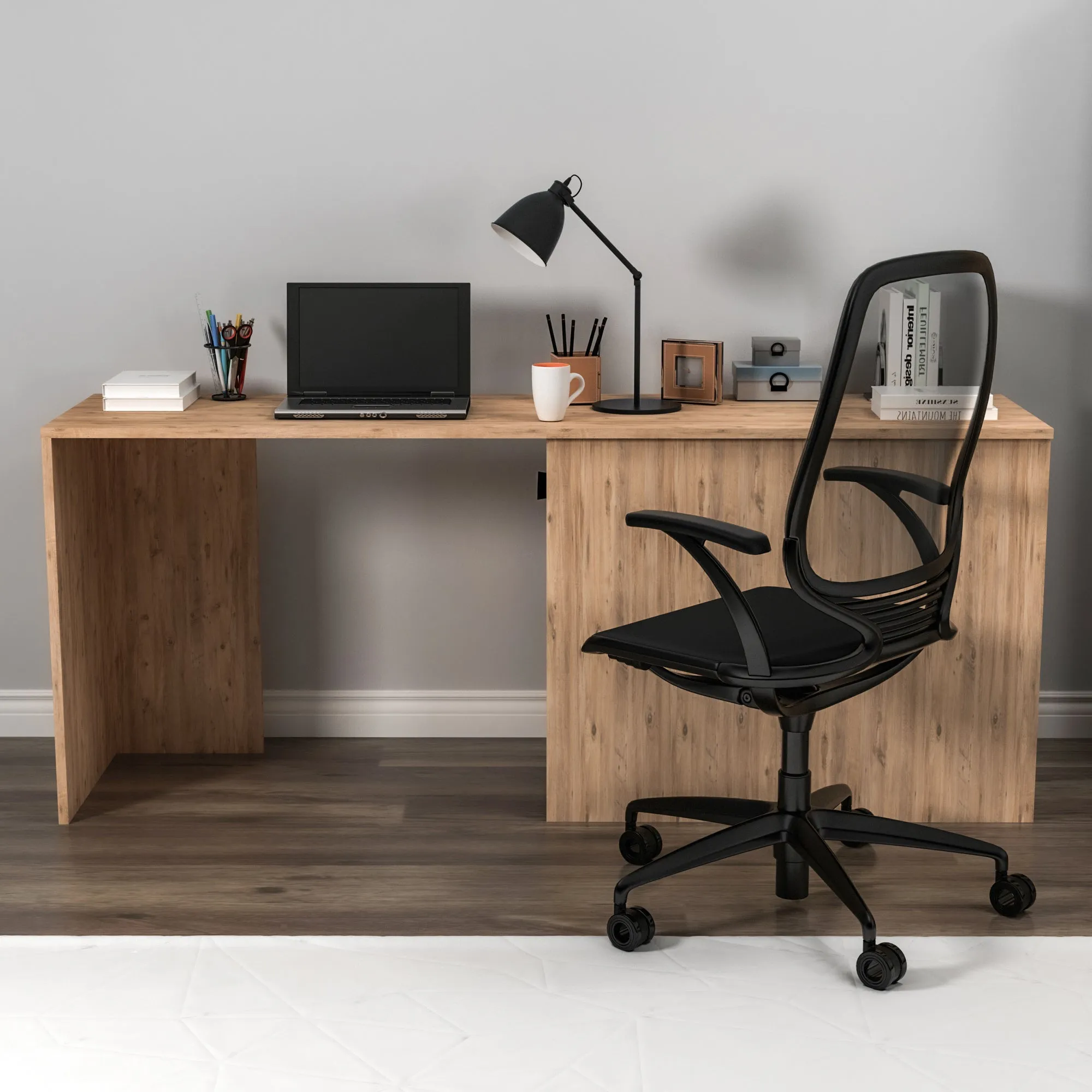 Achille Computer Desk with Cabinet