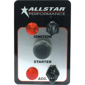 Allstar Performance Standard Ignition Panel & Accessory Switch w/ Pilot Lights