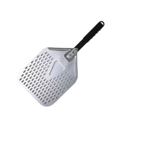 Anygleam Pizza Shovel 25cm X 55cm Silver for Perforated Peel with Metal Handle Oven Turning Baking Accessory