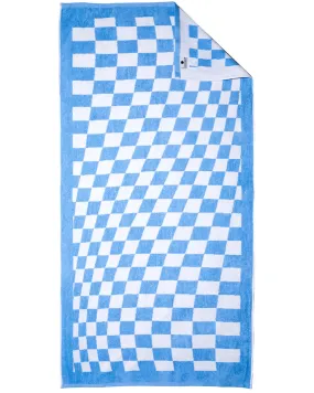 Aquatic Blue Checker Towel