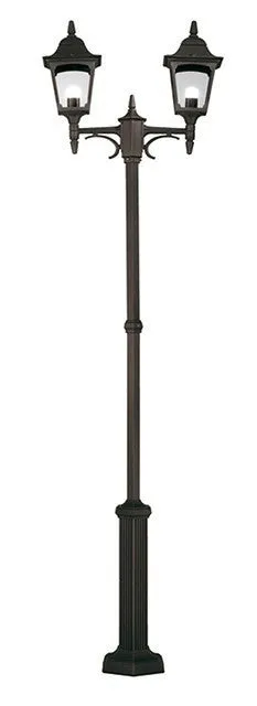 Archway Black Outdoor Twin Lamp Post - ID 8223