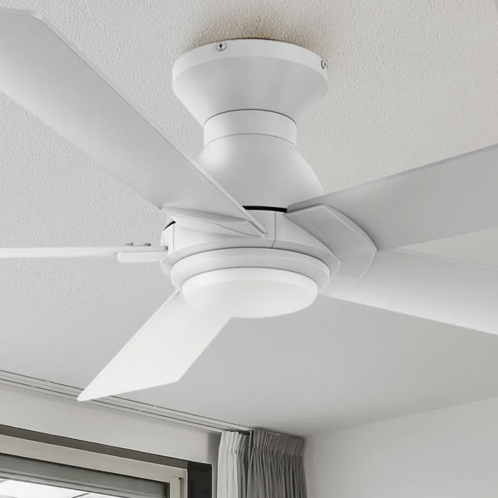 Armoy Low Profile Ceiling Fan with LED Light and Remote 52 inch