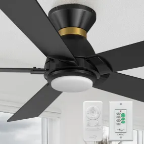 Aspen Ⅱ Low Profile Outdoor/Indoor Smart Ceiling Fan with LED Light 52”