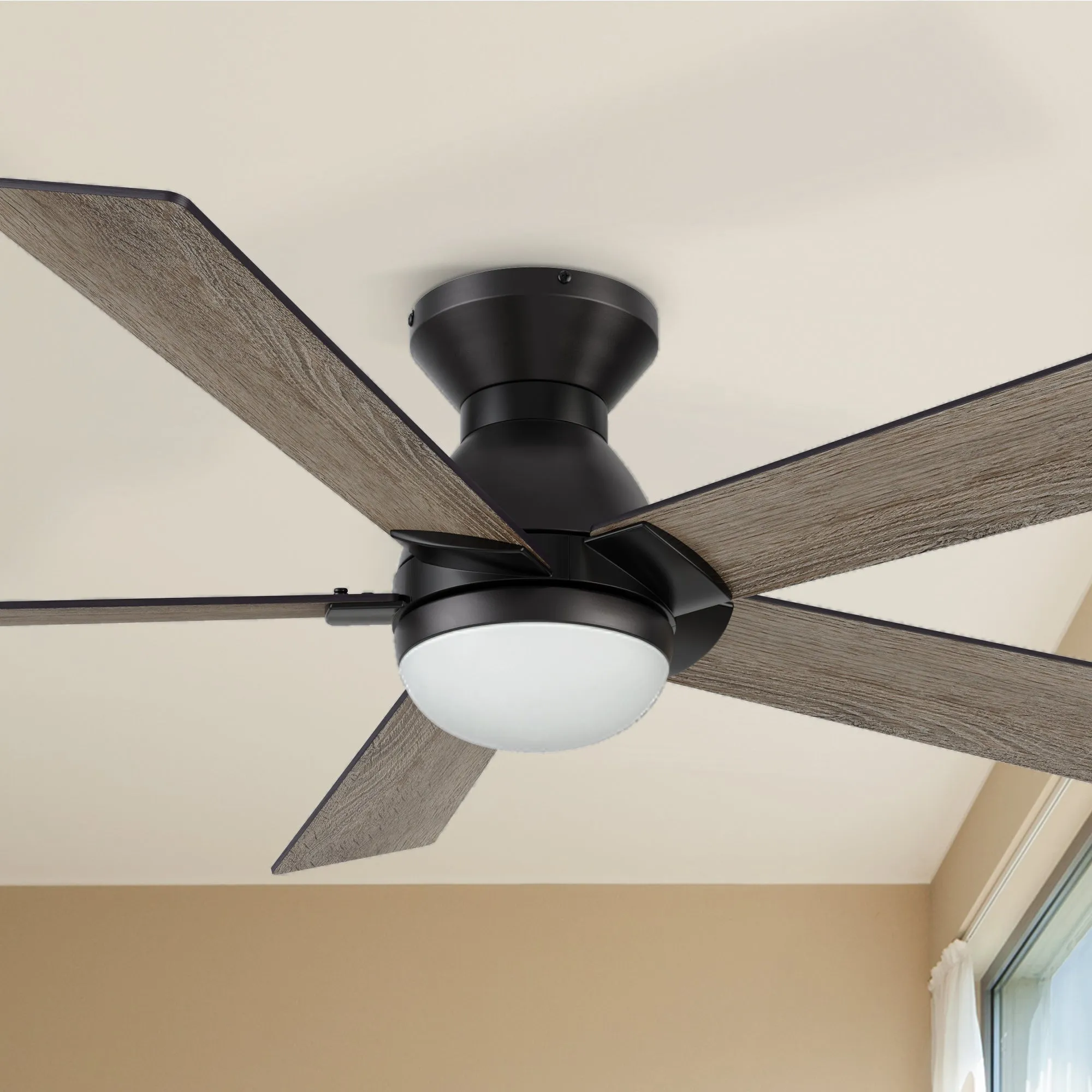 Aspen Ⅱ Low Profile Outdoor/Indoor Smart Ceiling Fan with LED Light 52”