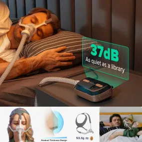 Auto CPAP APAP: Portable Ventilator for Sleep Apnea Syndrome and OSA, Featuring Bluetooth Functionality to Combat Snoring and Improve Sleep Quality