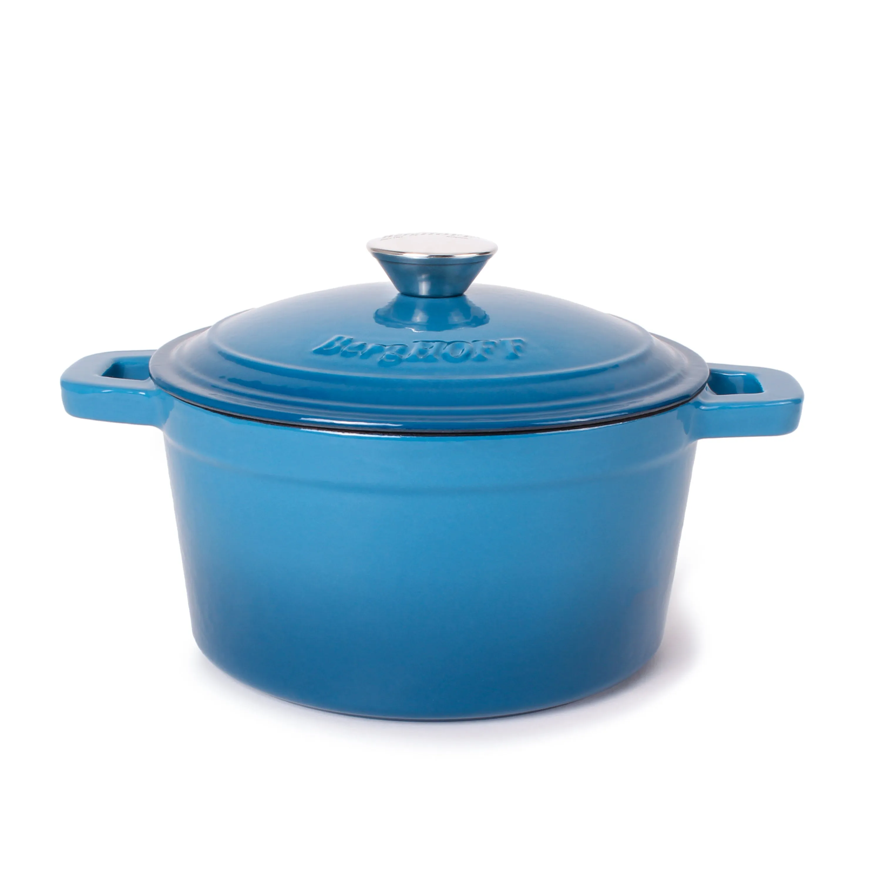 BergHOFF Neo 4pc Cast Iron Cookware Set, 3qt. & 7qt., Blue