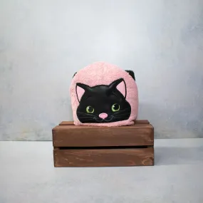 Black Kitty Hooded Bath Towel