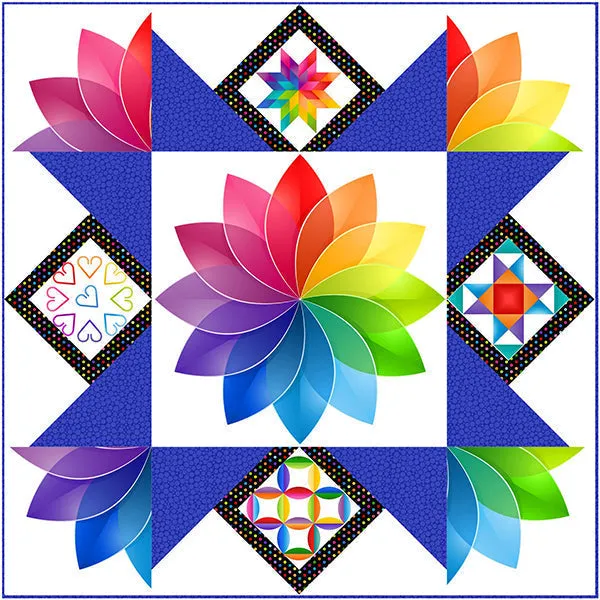 Blooming Color Quilt Pattern PC-285 - Paper Pattern