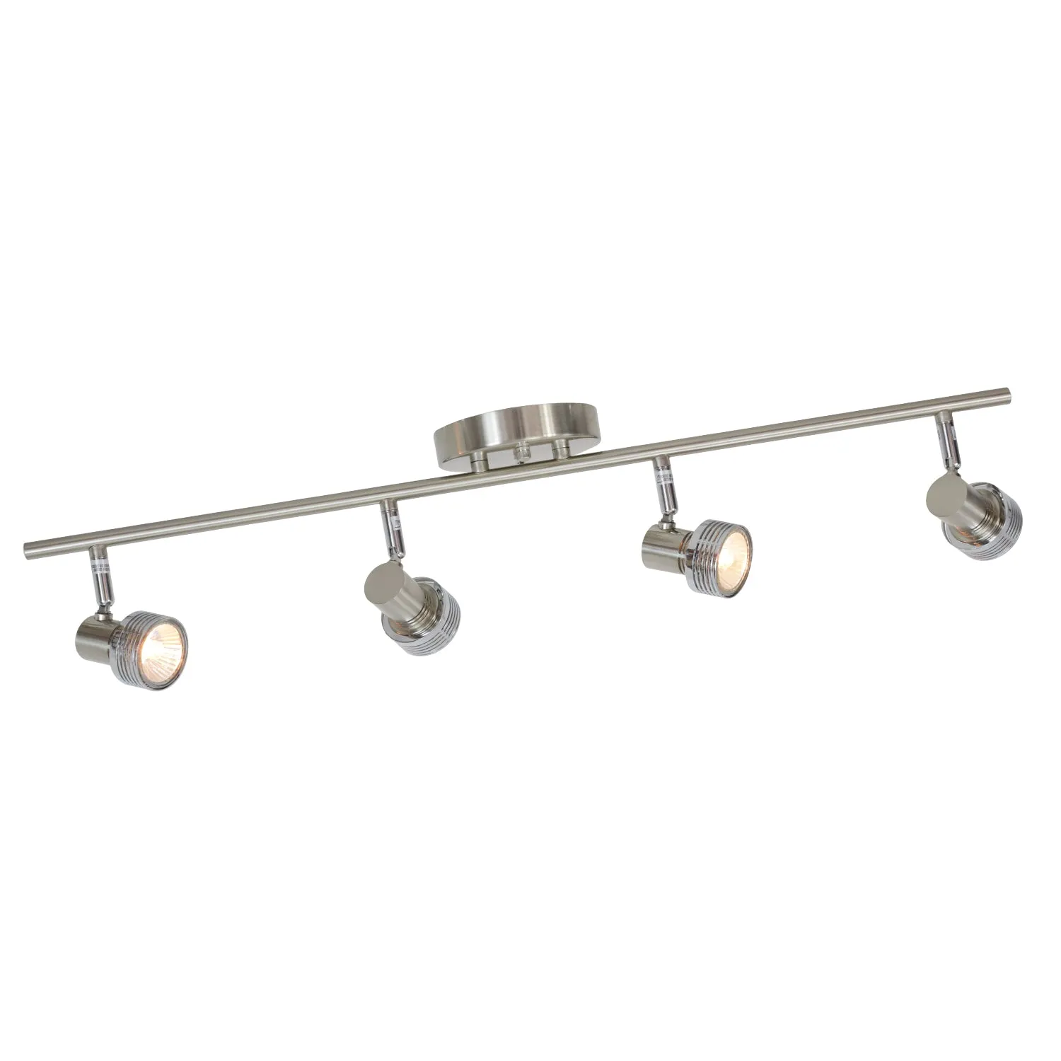 BONLICHT 4 Lights Track Lighting Ceiling Brushed Nickel 50W GU10 Base Bulbs Included