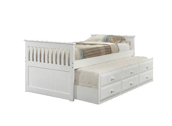 Brinley Captains Bed with Trundle and Storage