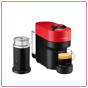 [Bundle Deal] Nespresso Vertuo Pop GCV2 (Spicy Red) Coffee Machine & Aeroccino Milk Frother