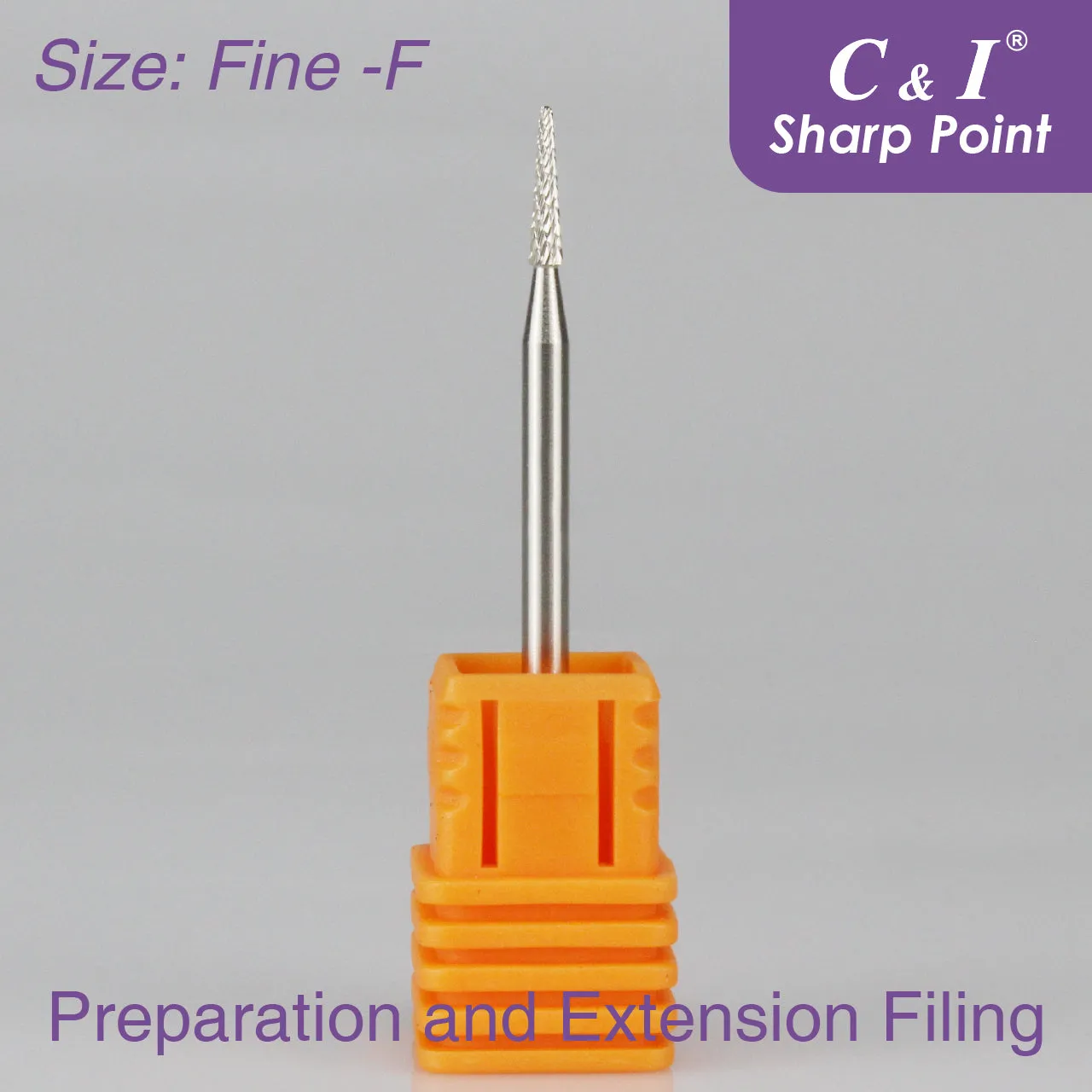 C&I Nail Drill Sharp-Point Bit Efile of Electric Nail Drill Machine Nail Techs Tool for Preparation, Extension or Cuticle Care