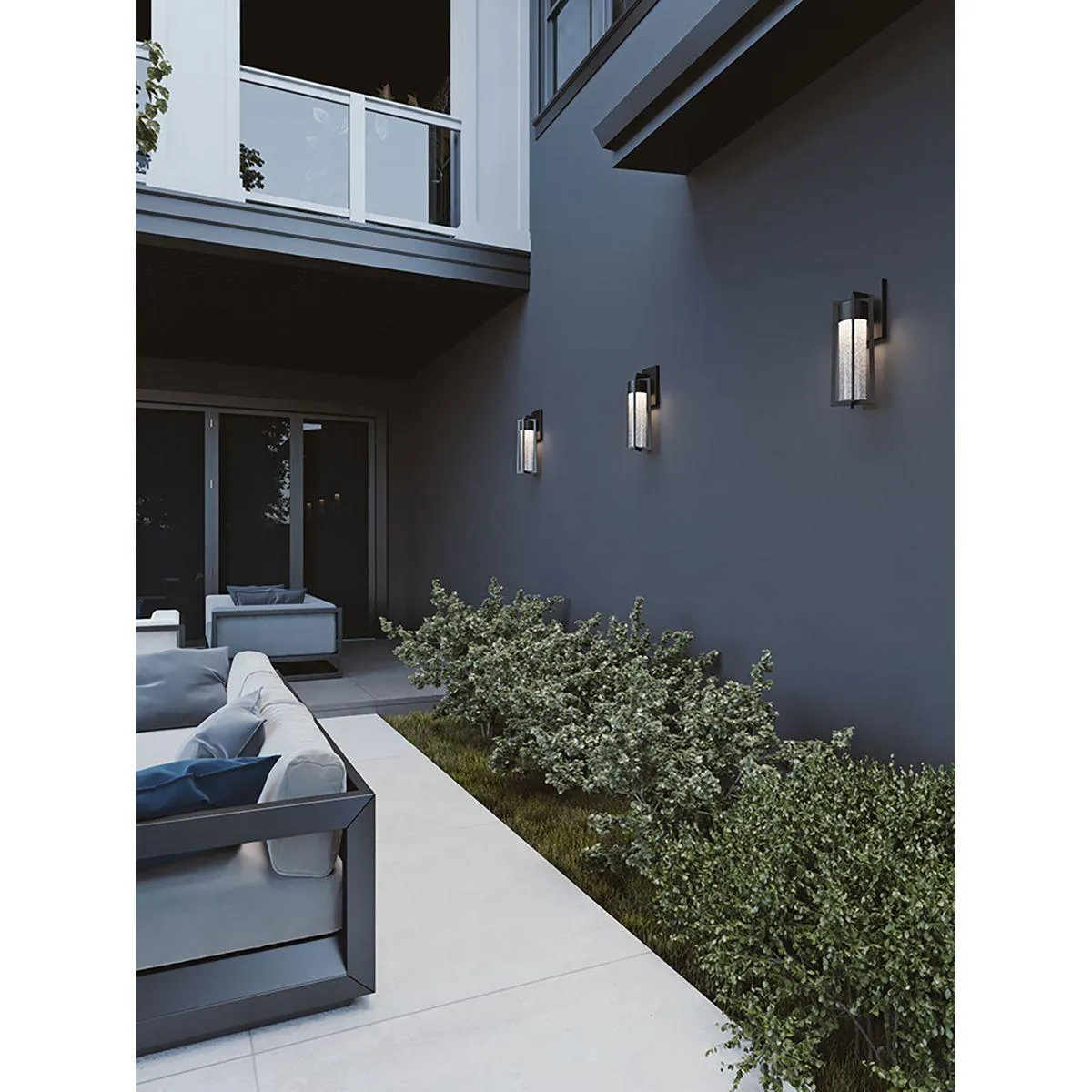 Cane 19 in. LED Outdoor Wall Light Black Finish