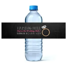 Chalkboard Bachelorette Water Bottle Labels