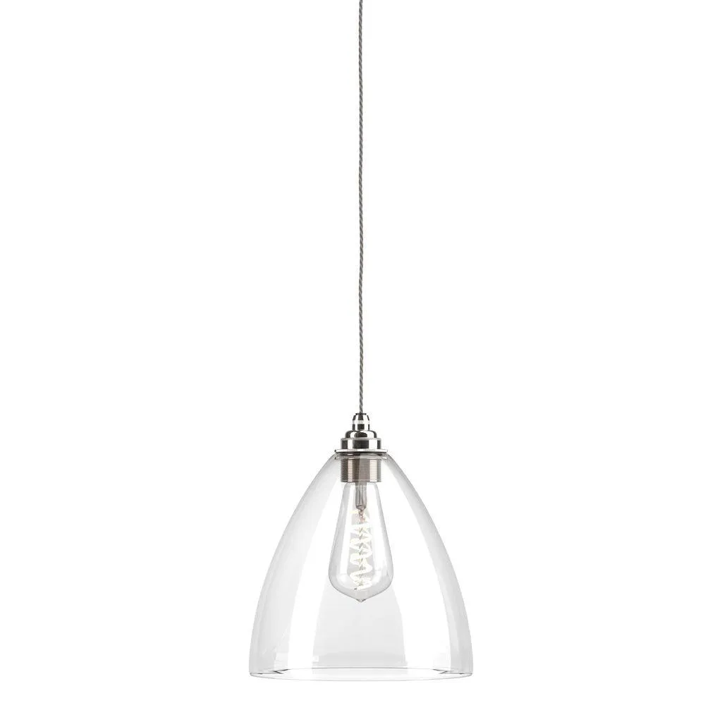 Clear Glass Pendant Light Ledbury