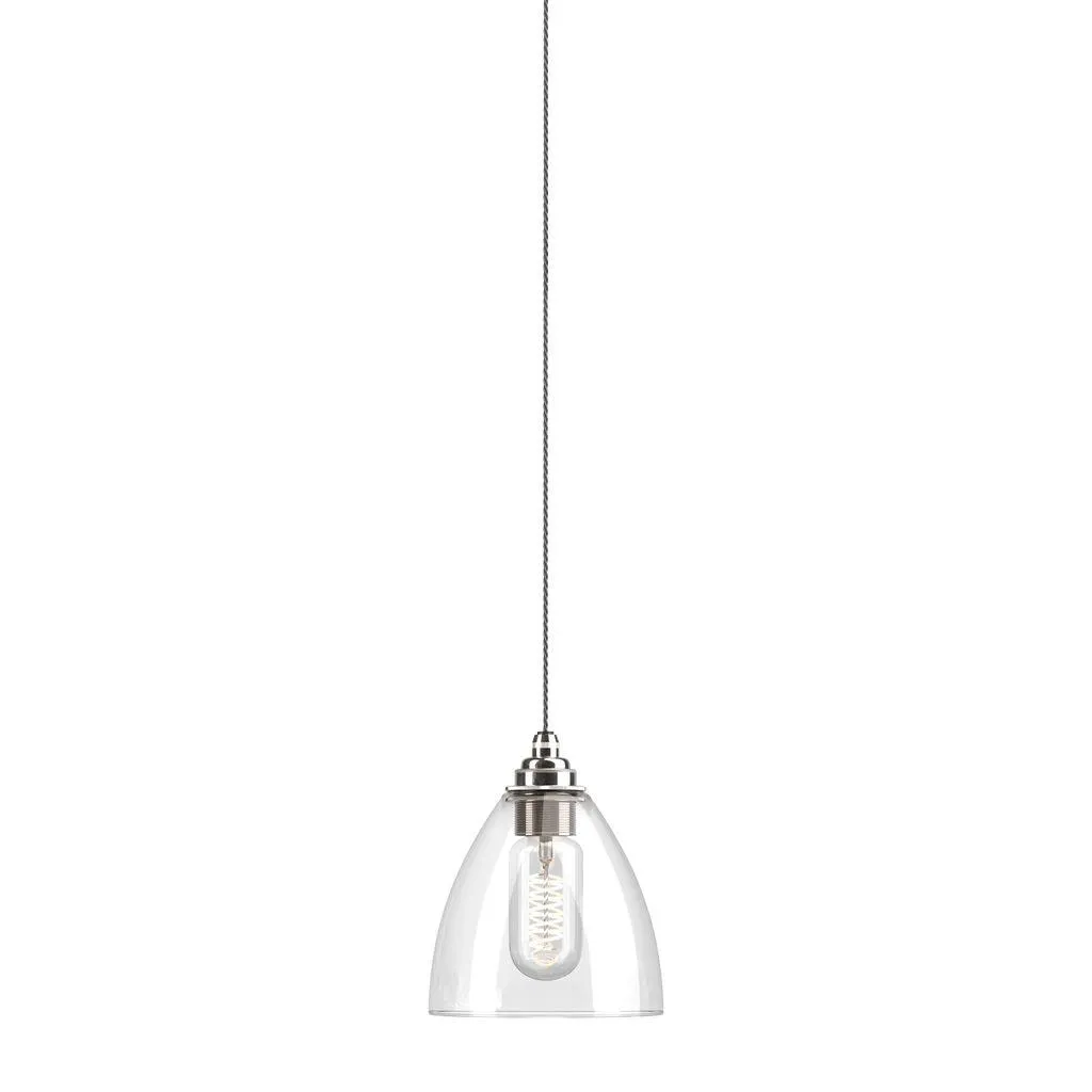 Clear Glass Pendant Light Ledbury