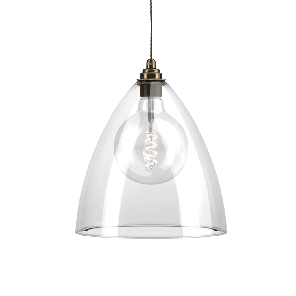 Clear Glass Pendant Light Ledbury