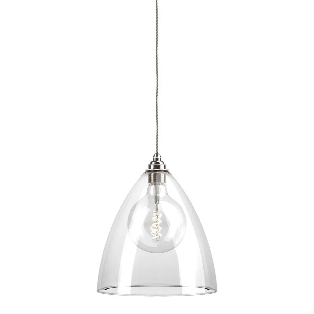 Clear Glass Pendant Light Ledbury