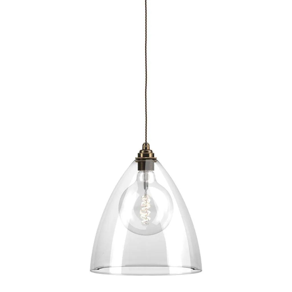 Clear Glass Pendant Light Ledbury