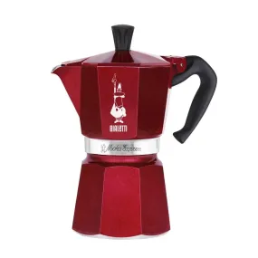 Coffee Maker Bialetti Deco Glamour Moka Express 6Tz Red