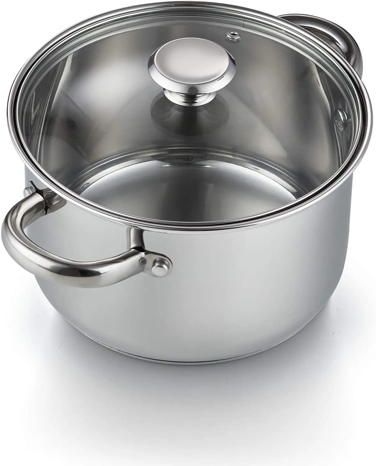 Cook N Home Stainless Steel Saucepan Double Boiler Steamer, 4Qt, Silver