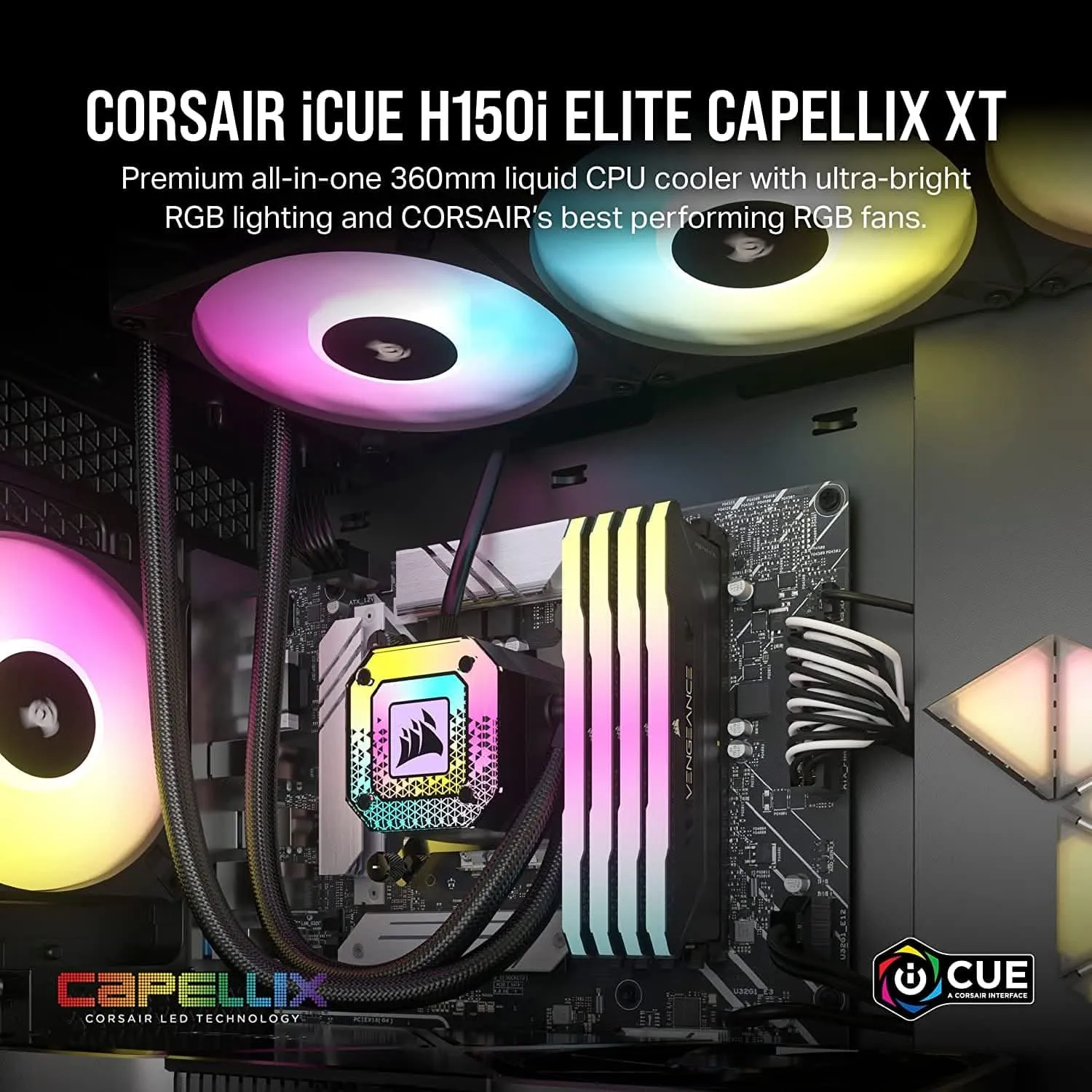 CORSAIR ICUE H150I 360MM ELITE CAPELLIX XT AIO LIQUID COOLER