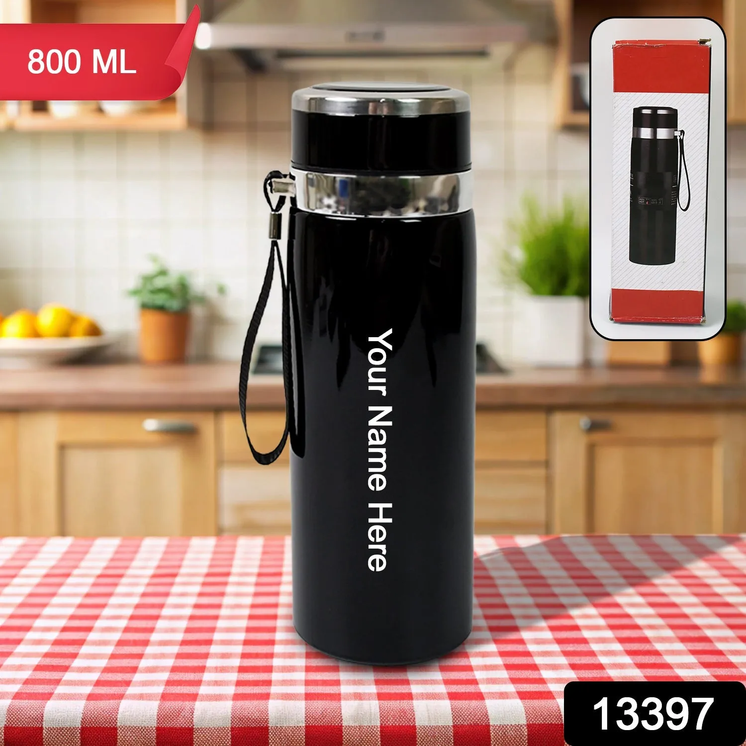 Customize Double Stainless Steel Wall Flask Vacuum Insulated Water Bottle (800 ML)