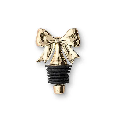 DAINTY GOLD BOW BOTTLE STOPPER (6/pkg)