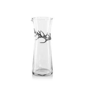 Davos Glass Carafe with Pewter Antler