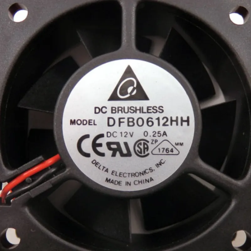 Delta Electronics 60mm x 60mm x 25mm 12VDC 0.25A Brushless Fan DFB0612HH